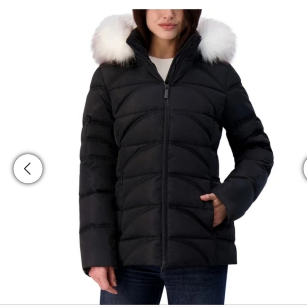 Nautica Ladies' Puffer with Faux Fur Hood, Nwt